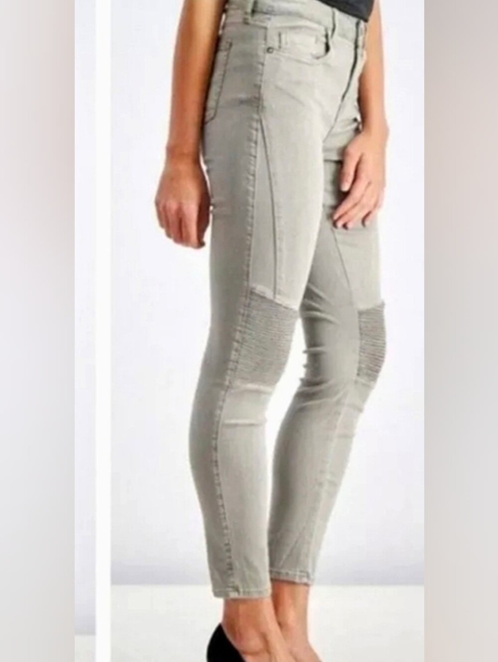 Pistola  Audrey Grey Skinny Moto Jeans Size 27